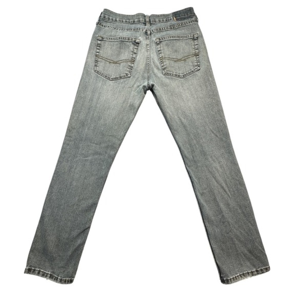 Levis Jeans Mens 30x30 (29x28) Gray Straight Leg Distressed Ripped‎ Faded Denim
